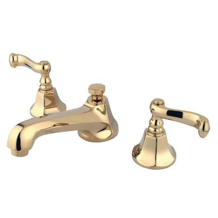 Kingston Brass KS4462FL 8" Widespread Bathroom Faucet, Polished Brass KS4462FL